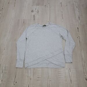 Athleta Criss Cross Sweatshirt - Light Heather Gray
